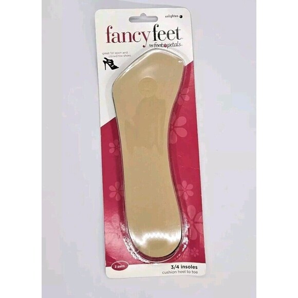 FANCY FEET CUSHION HEEL TO TOE 3/4 INSOLES 2 PAIRS NEW - Picture 1 of 5